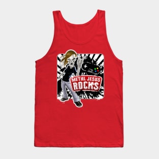 Metal Jesus Skeleton ROCKS Tank Top